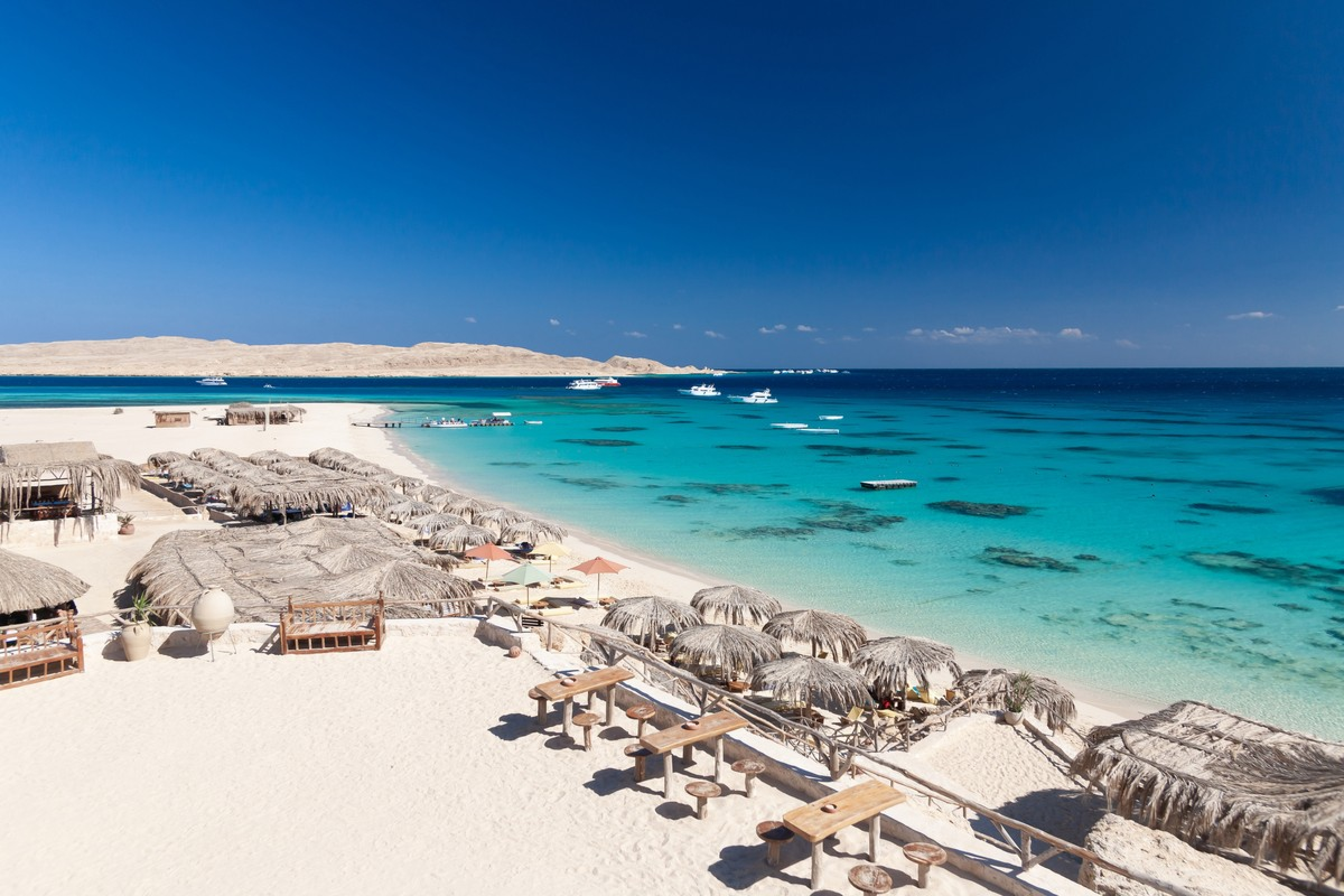 Mahmya Island beach club and house reef near El Gouna Hurghada